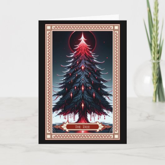 De kerstboom Tarot Kaart (Voorkant)