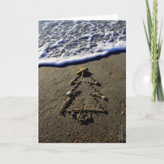 De Kerstboom van Beachwrite Feestdagen Kaart (Voorkant)