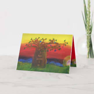 De Kerstboom van de baobab Feestdagen Kaart