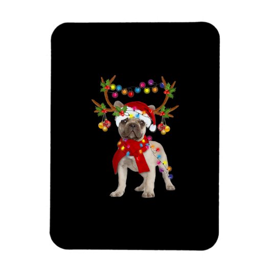De kerstboom van de Franse hond Bulldog Magneet (Verticaal)