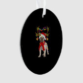 De kerstboom van de Franse hond Bulldog Ornament (voorkant)