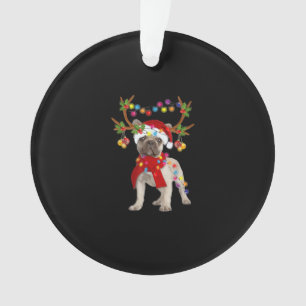 De kerstboom van de Franse hond Bulldog Ornament