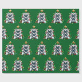 De kerstboom van de gamer cadeaupapier (Vlak)