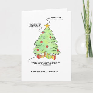De Kerstboom van de ontwerper Feestdagen Kaart