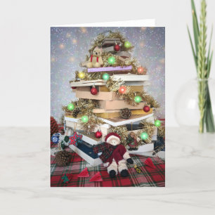 De Kerstboom van het boek Feestdagen Kaart