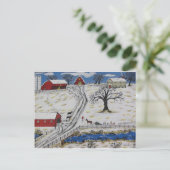 De Kerstboom van het land Feestdagenkaart (Staand voorkant)