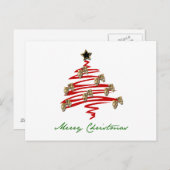 De Kerstboom van het Masker van het drama Feestdagenkaart (Voorkant / Achterkant)