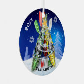 De kerstboom van Kayak Metalen Ornament (Voorkant Rechts)