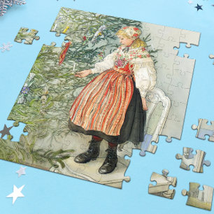 De kerstboom versieren - Carl Larsson Legpuzzel