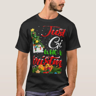 De kerstboomlichter maakt de kerstman alleen maar  t-shirt