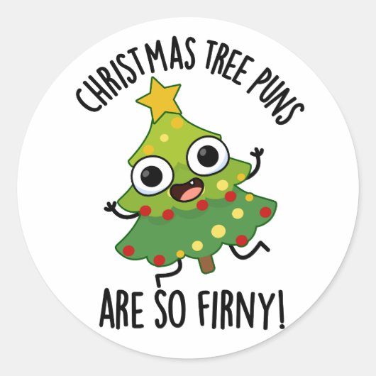 De kerstboompuns zijn zo grappig. ronde sticker (Voorkant)