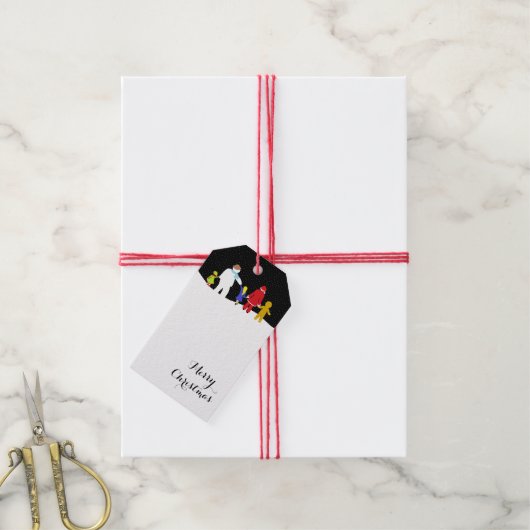 De kerstcadeauLabels van de feestdag Cadeaulabel (Met Touw)