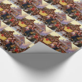 De kerstcoach cadeaupapier (Hoek)