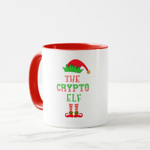 De kerstfamilie Crypto Elf komt overeen met Mok