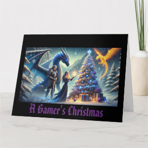 De kerstfantasie van een gamer kaart