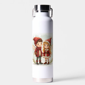 De kerstfee van een paar waterflessen waterfles