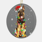 De kerstfeestelijke kerstfeestdagen van de herders keramisch ornament (Links)