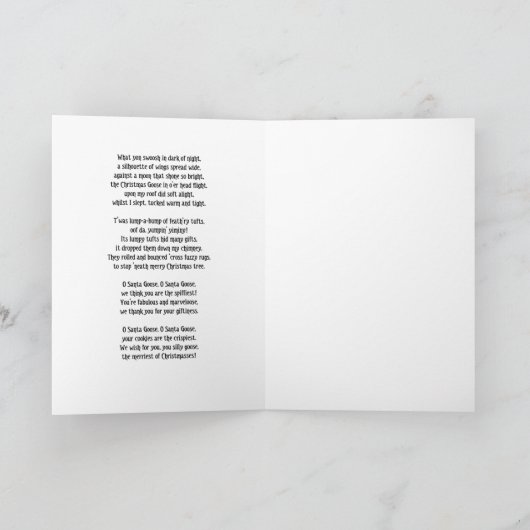 De kerstgans kaart (Binnen)