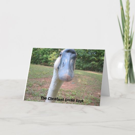 De kerstgans zegt, feestdagen kaart (Voorkant)