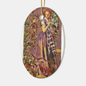 De kerstgrijshond keramisch ornament (Links)