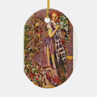 De kerstgrijshond keramisch ornament