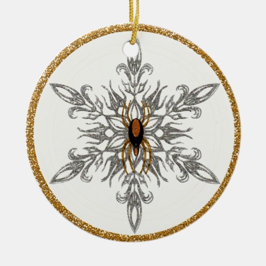 De kerstgrinlegversier keramisch ornament (Voorkant)