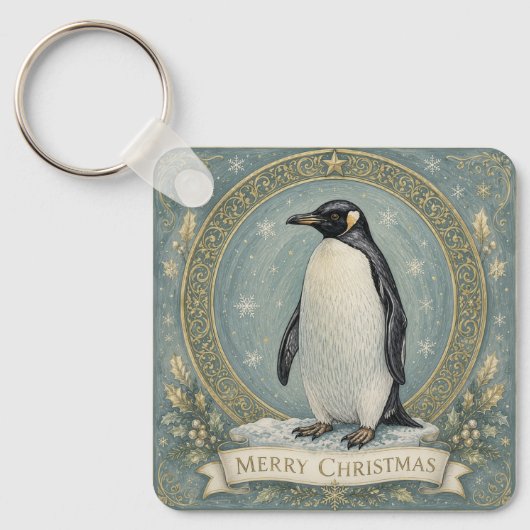 De kerstgroet van de keizer sleutelhanger (Voorkant)