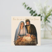 De kerstgroet van de kerststal kaart (Staand voorkant)