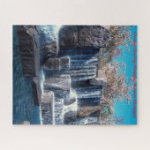 De kerstgroeten van Waterfall Memorial Washington Legpuzzel (Horizontaal)