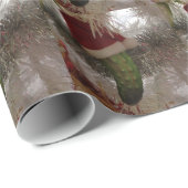 De kerstkaarde cadeaupapier (Rol Hoek)