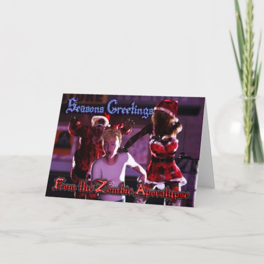 De Kerstkaart van de Apocalyps van de zombie - 001 Feestdagen Kaart (Voorkant)