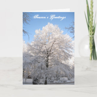 De Kerstkaart van de Boom van de sneeuw Feestdagen Kaart