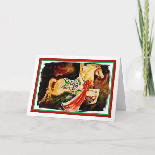 De Kerstkaart van de carrousel Kaart (Voorkant)