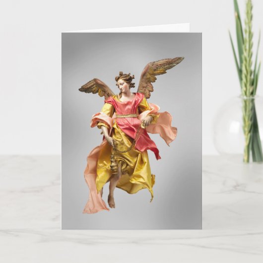 De Kerstkaart van de engel Feestdagen Kaart (Voorkant)