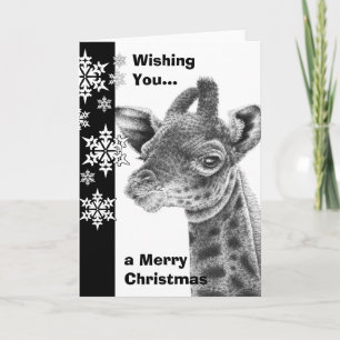 De Kerstkaart van de Giraffe van het baby Feestdagen Kaart