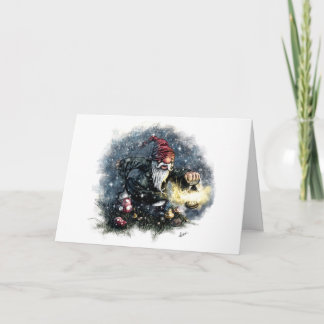 De Kerstkaart van de gnoom Feestdagen Kaart