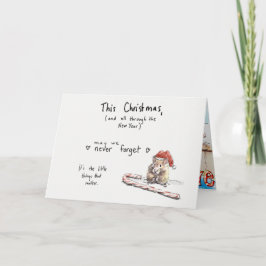De Kerstkaart van de hamster Feestdagen Kaart
