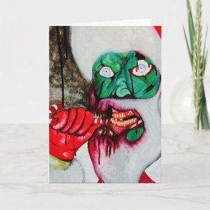 De Kerstkaart van de Kerstman van de zombie Feestdagen Kaart