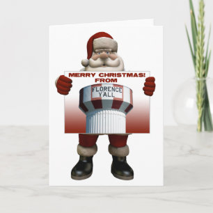 De Kerstkaart van de Kerstman van Florence Y'all Feestdagen Kaart