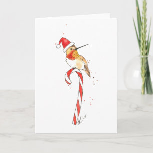 De Kerstkaart van de kolibrie Feestdagen Kaart