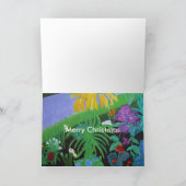 De Kerstkaart van de Kunst van de Bloem van de Feestdagen Kaart (Binnen)