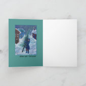 De Kerstkaart van de Kunst van het Verhaal van Feestdagen Kaart (Binnen)