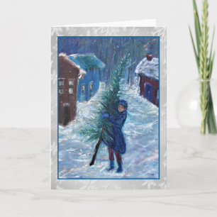 De Kerstkaart van de Kunst van het Verhaal van Feestdagen Kaart