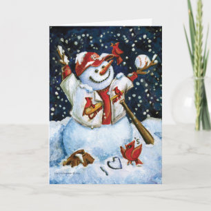 De Kerstkaart van de Reeks van het honkbal Feestdagen Kaart