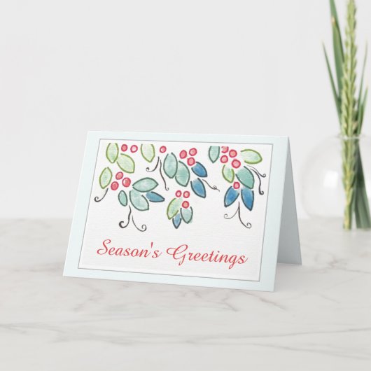 De kerstKaart van de Seizoenen Kaart (Voorkant)