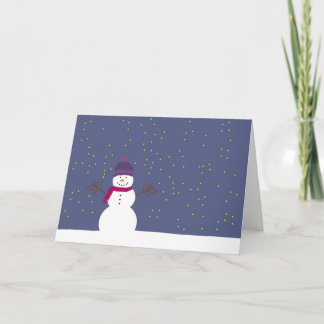 De Kerstkaart van de sneeuwman Feestdagen Kaart