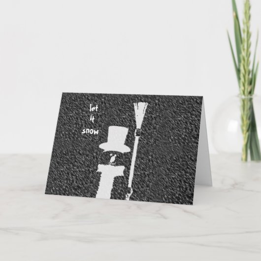 De Kerstkaart van de sneeuwman Feestdagen Kaart (Voorkant)