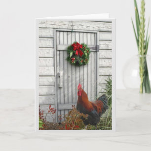 De Kerstkaart van de Staldeur van Kerstmis Feestdagen Kaart