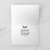 De kerstkaart van de Zangers van de Hymne Feestdagen Kaart (Binnen)