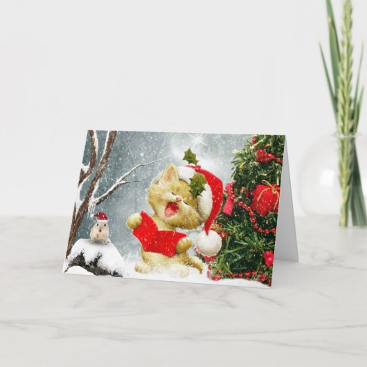De kerstkaart van de Zangers van de Hymne Feestdagen Kaart (Voorkant)